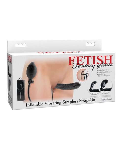 FETISH FANTASY INFLATABLE VIBRATING STAPLESS STRAP ON