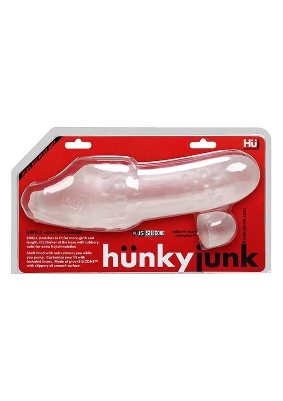 HUNKY JUNK SWELL ADJUST FIT COCKSHEATH SILICONE BLEND EXTENDER SLEEVE