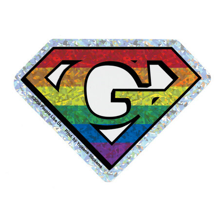 DIAMOND CUT G GAY STICKER REFLECTIVE