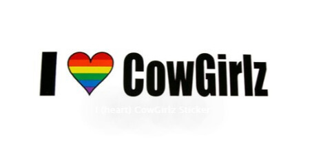 I (HEART) COWGIRLZ STICKER
