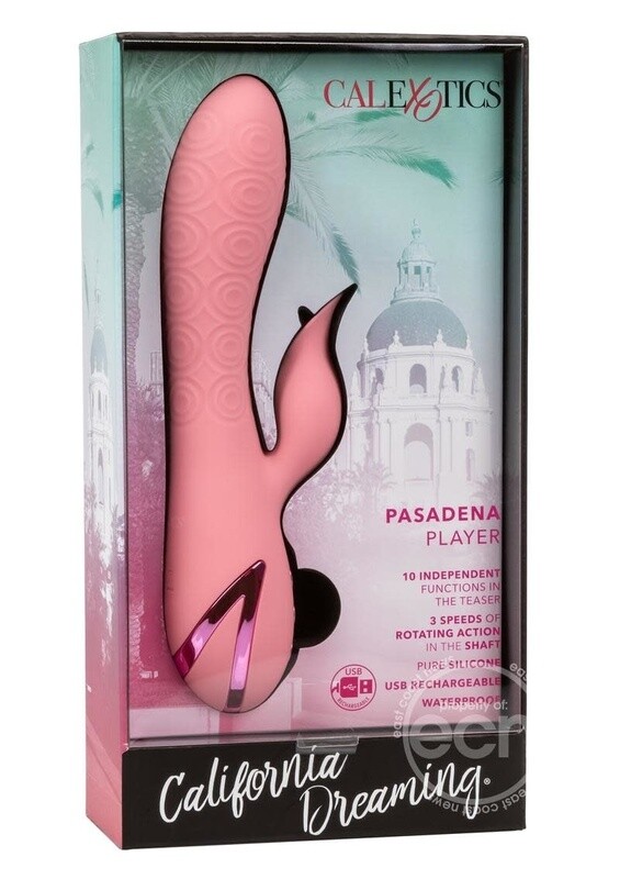 CALIFORNIA DREAMING PASADENA PLAYER ROTATING SILICONE RECHARGEABLE VIBRATOR