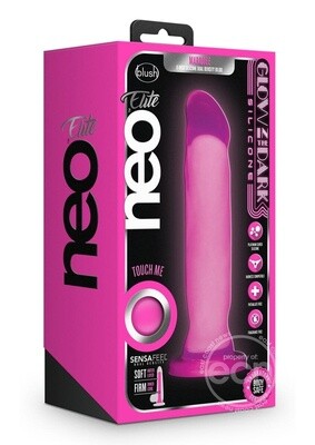 NEO ELITE GITD MARQUEE DILDO 8" PINK