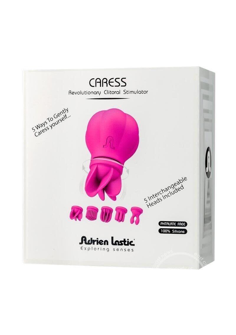 CARESS RECHARGEABLE SILICONE CLITORAL STIMULATOR PINK