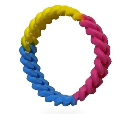 PANSEXUAL PRIDE SILICONE CHAIN LINK BRACELET