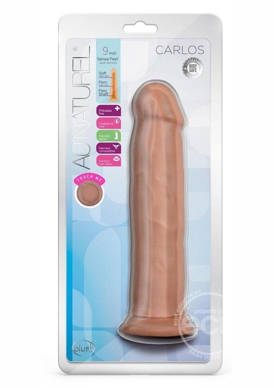 AU NATUREL CARLOS WITH SUCTION CUP 9" MOCHA