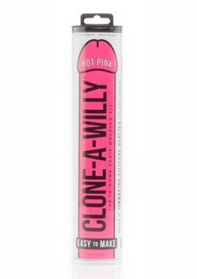CLONE A WILLY SILICONE MOLDING KIT WITH VIBRATOR HOT PINK