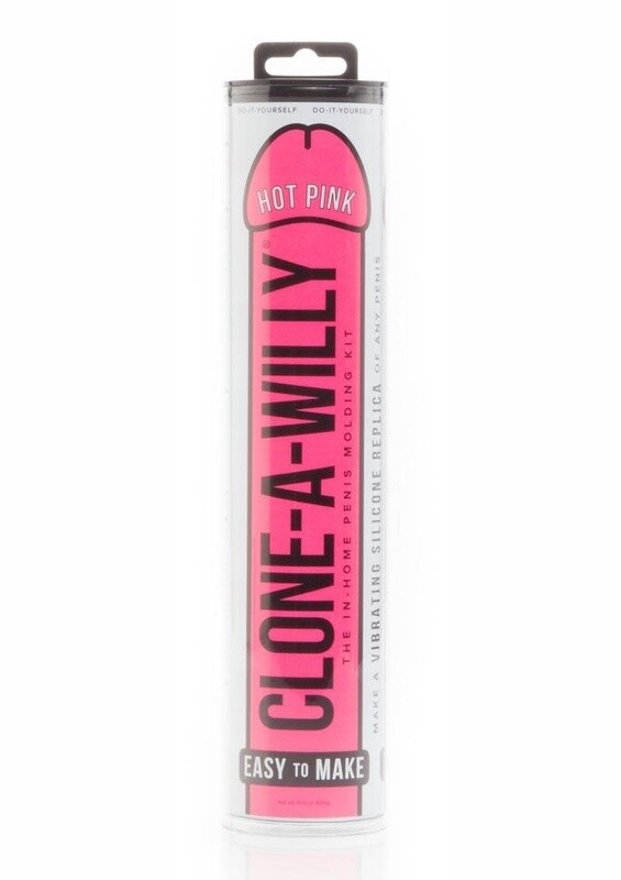 CLONE A WILLY SILICONE MOLDING KIT WITH VIBRATOR HOT PINK