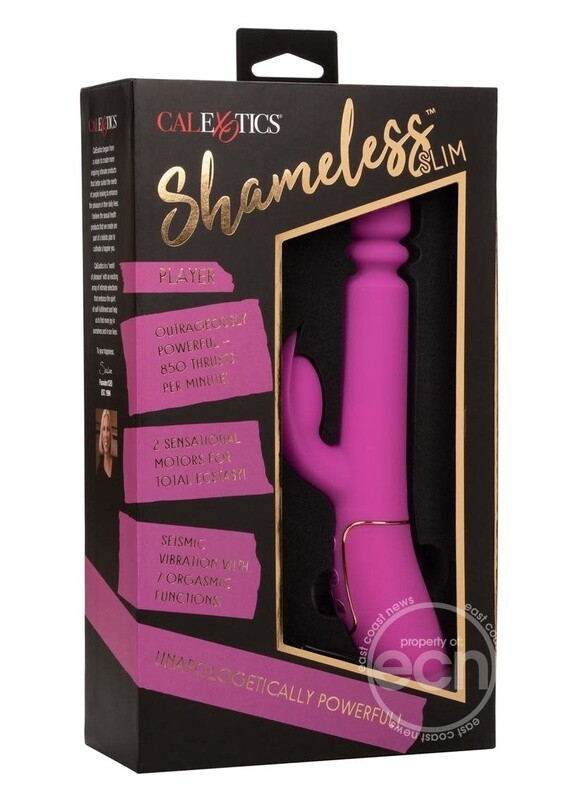 SHAMELESS SLIM PLAYER SILICONE RECHARGEABLE RABBIT VIBRATOR