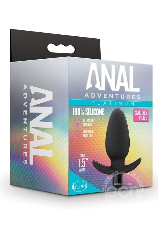 ANAL ADVENTURES PLATINUM SILICONE VIBRATING SADDLE PLUG