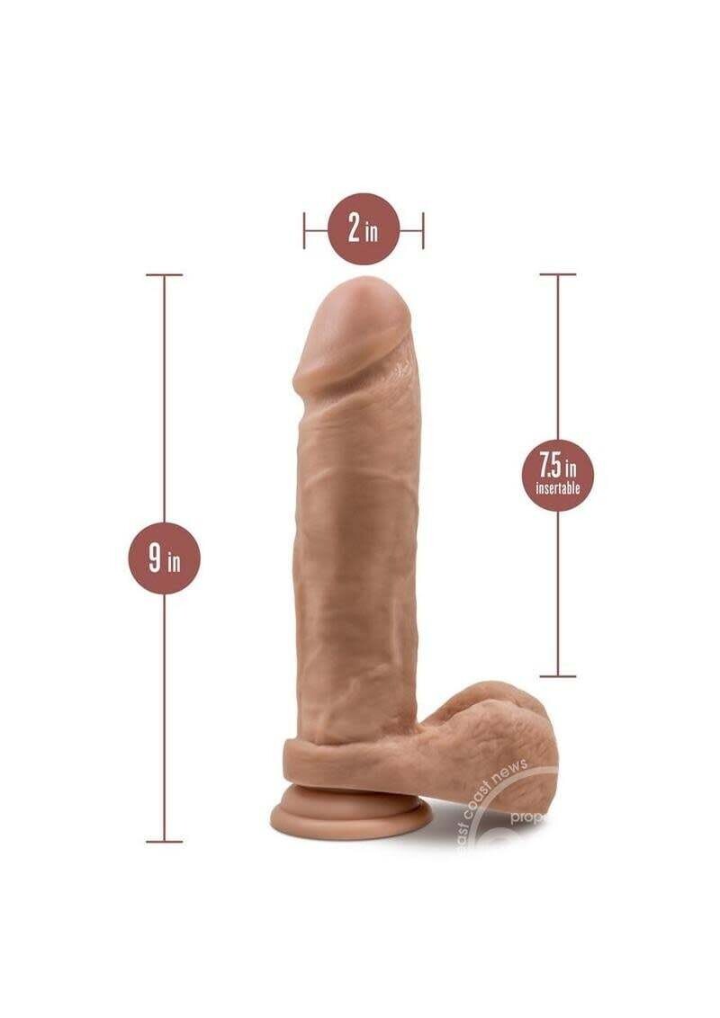 DR SKIN SILICONE DR JULIAN WITH SUCTION CUP 9" CARAMEL