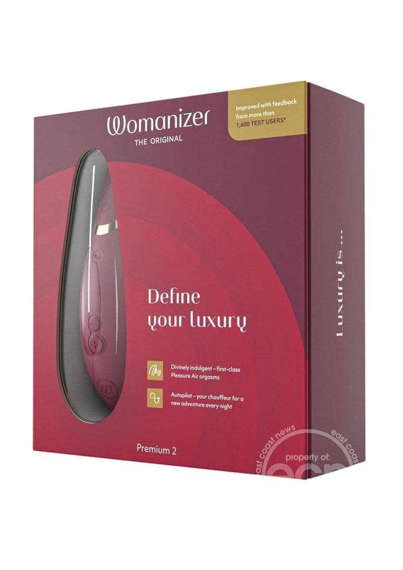 WOMANIZER PREMIUM 2 SILICONE RECHARGEABLE BORDEAUX