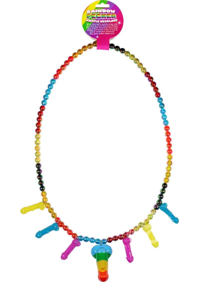 RAINBOW PECKER WHISTLE NECKLACE