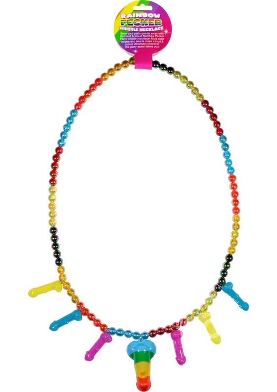 RAINBOW PECKER WHISTLE NECKLACE