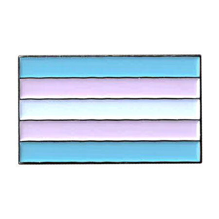 TRANS FLAG ENAMEL PIN