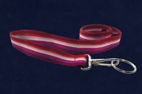 LESBIAN SUNSET PRIDE LANYARD