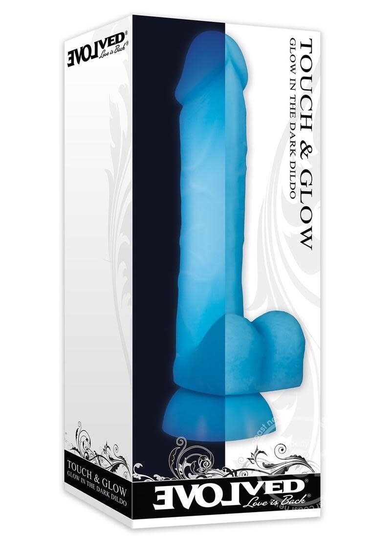 EVOLVED TOUCH AND GLOW REALISTC DILDO 8 INCH