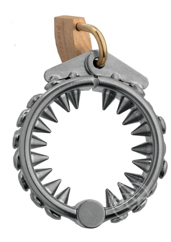 MASTER SERIES IMPALER LOCKING CBT RING WITH SPIKES (DISC.)