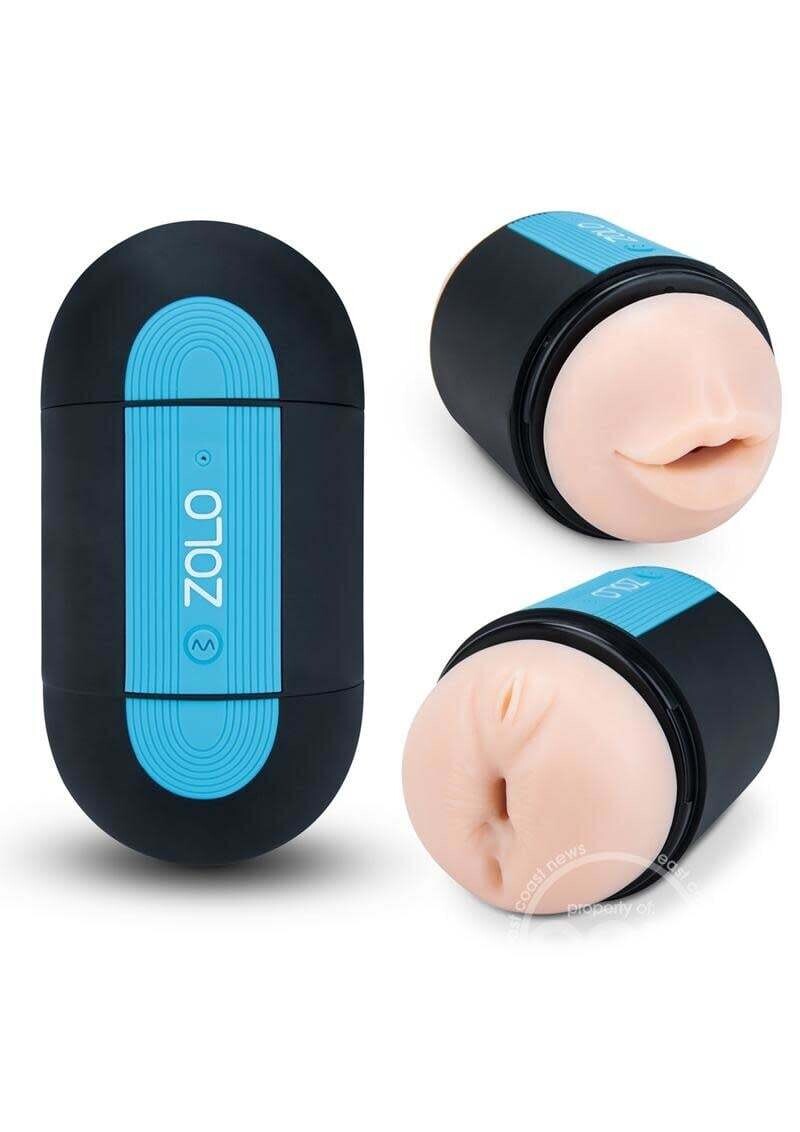 ZOLO PLEASURE PILL RECHARGEABLE SILICONE MASTURBATOR MOUTH & ANAL