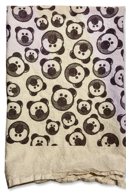 BURLY BEARDED BEAR KITCHEN TOWEL
