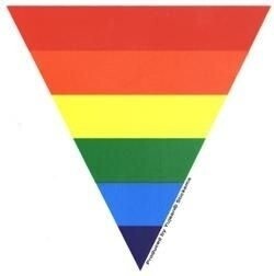 TRIANGLE RAINBOW 5inch X 5inch STICKER