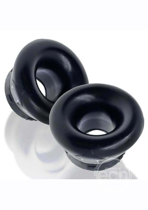OXBALLS CLONE DUO SILICONE BALL STRETCHER  2PK BLACK
