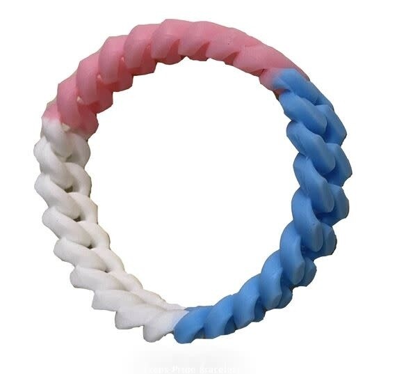 TRANS PRIDE SILICONE CHAIN LINK BRACELET