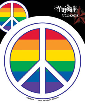 PRIDE PEACE SIGN STICKER