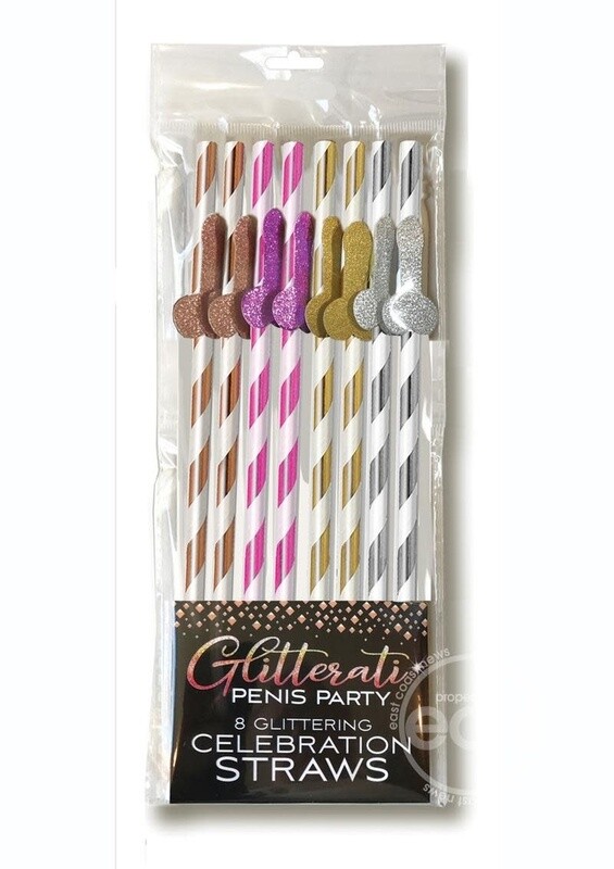 GLITTERATI TALL STRAWS 8PK