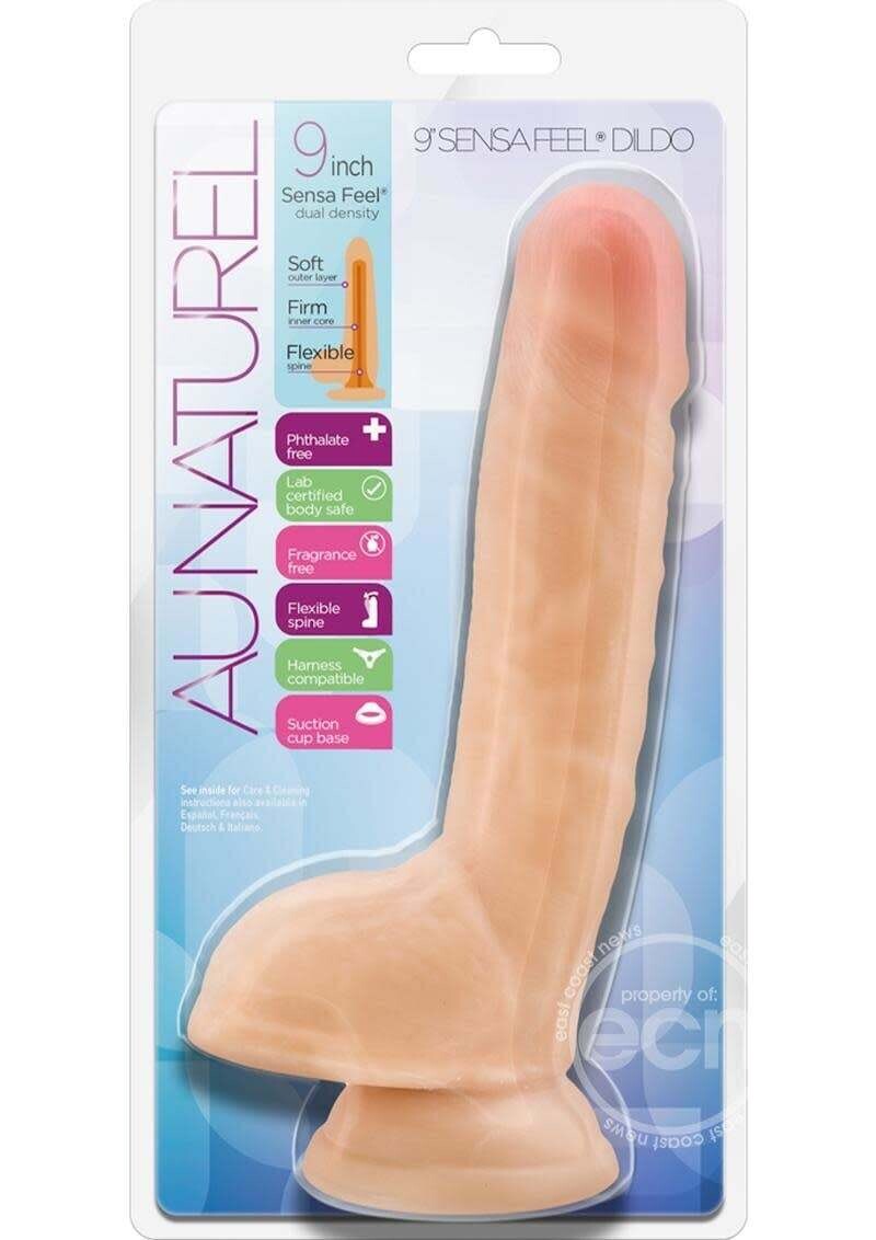AU NATUREL SENSA FEEL DILDO 9inch BEIGE