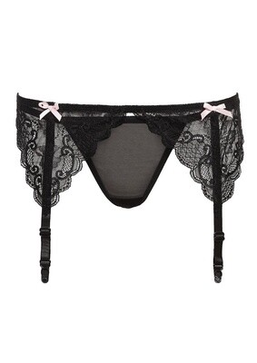 BARELY BARE GARTERS BOWS & PANTY ONE SIZE