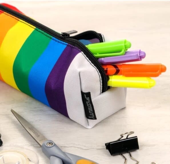 FYDELITY PRIDE RAINBOW STRIPE PENCIL POUCH