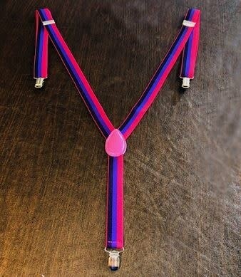 BISEXUAL PRIDE SUSPENDERS