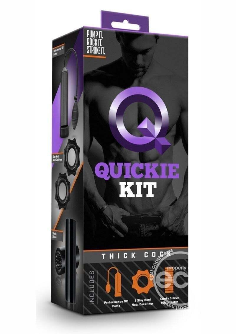 QUICKIE KIT THICK COCK PENIS PUMP BLACK