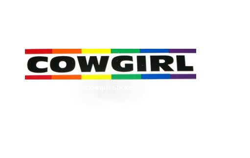 COWGIRL RAINBOW STICKER