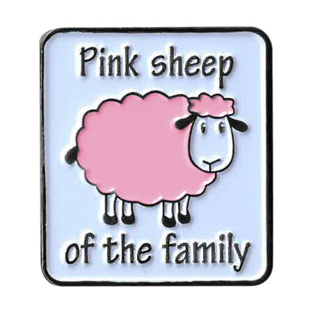 PINK SHEEP ENAMEL PIN