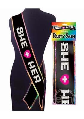 SHE + HER PARTY SASH