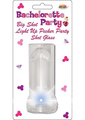 BACHELORETTE PARTY BIG SHOT LIGHT UP PECKER PARTY SHOT GLASS (DISC.)