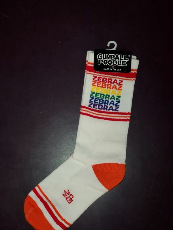ZEBRAZ CREW SOCKS BY GUMBALL POODLE
