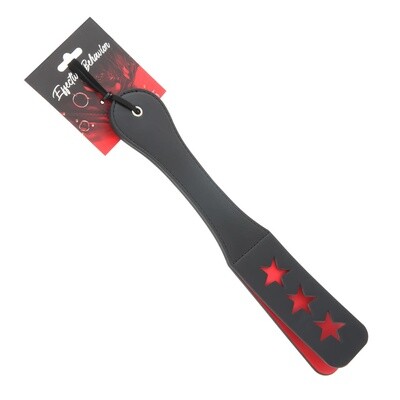 BLACK PVC PADDLE WITH STAR CUT OUTS