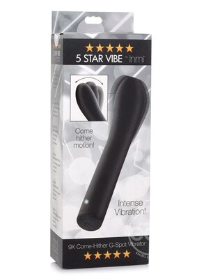 INMI 5 STAR COME HITHER SILICONE G-SPOT VIBE BLACK (DISC.)