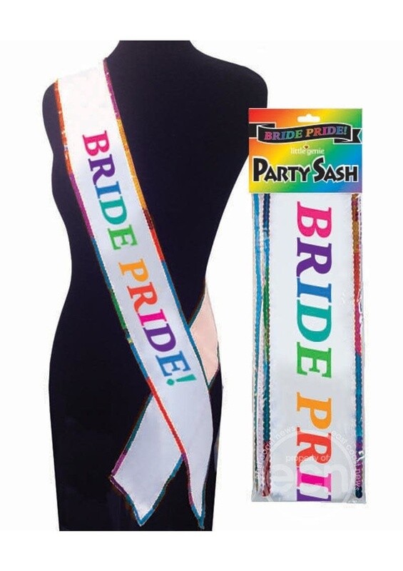 BRIDE PRIDE PARTY SASH