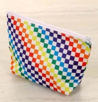 FYDELITY PRIDE RAINBOW INDY CHECKERED ZIP POUCH