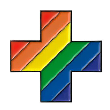 RAINBOW PLUS ENAMEL PIN