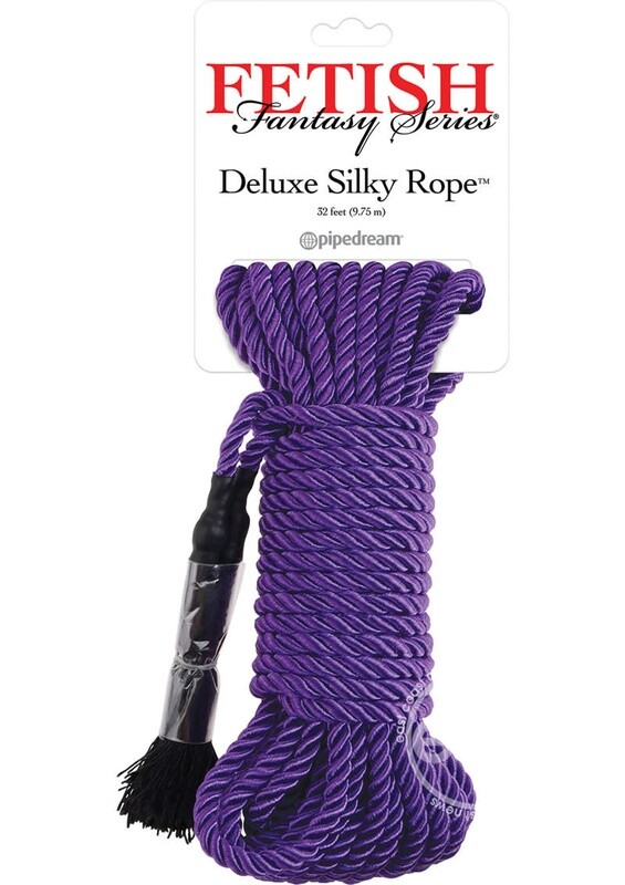 FETISH FANTASY DELUXE SILK ROPE 32' PURPLE