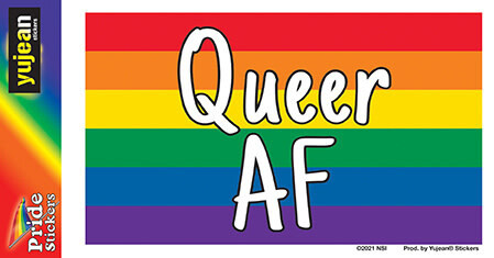 QUEER AF FLAG STICKER