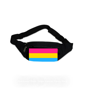 PANSEXUAL HORIZONTAL CANVAS FANNY PACK