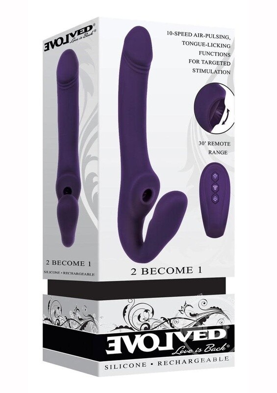 EVOLVED 2 BECOME 1 SILICONE RECHARGEABLE VIBRATOR WITH REMOTE