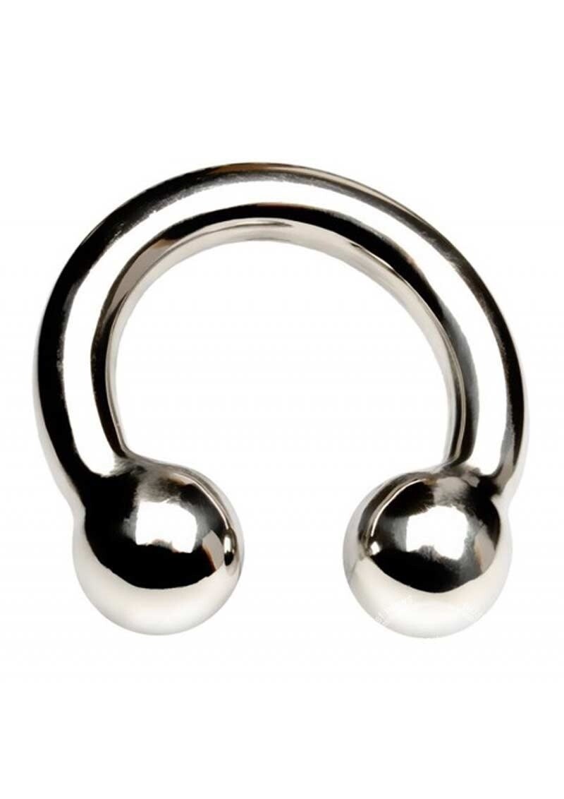 ROUGE STAINLESS STEEL PLAY HORSESHOE COCK RING 50mm