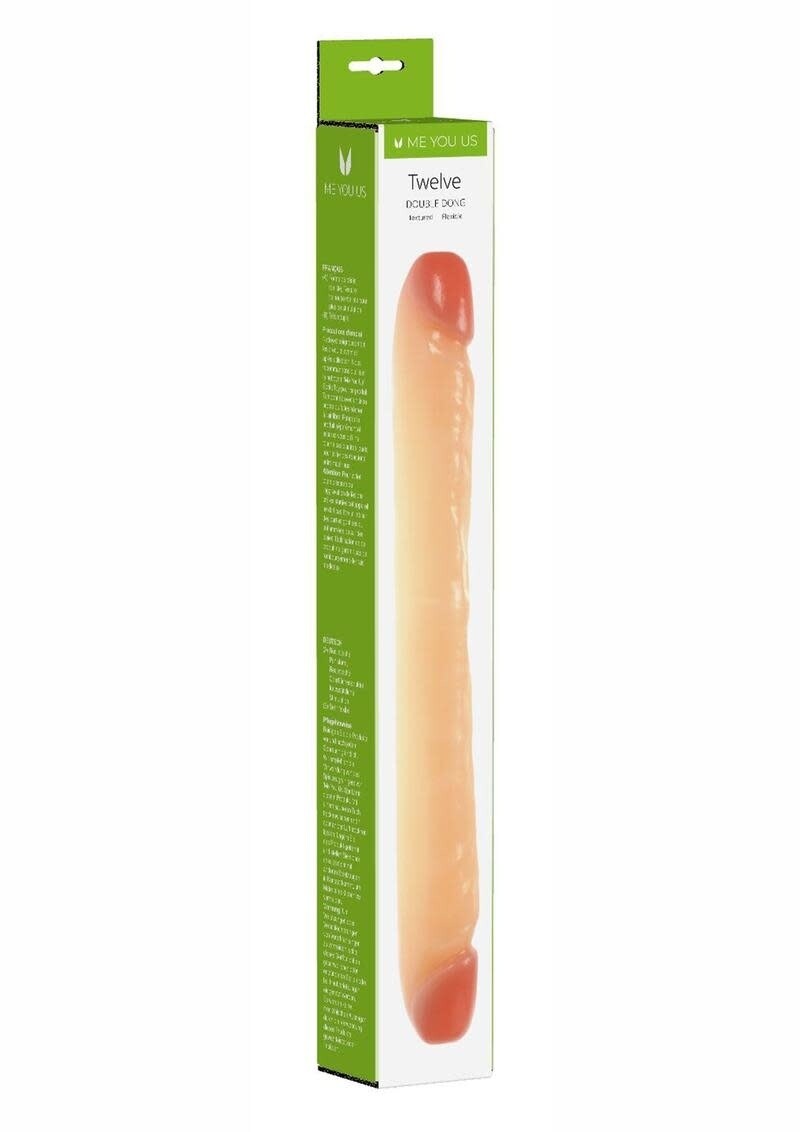 ME YOU US TWELVE FLEXIBLE DOUBLE DONG 12" VANILLA