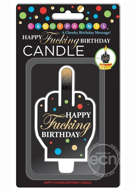 HAPPY F'N BIRTHDAY FU FINGER CANDLE